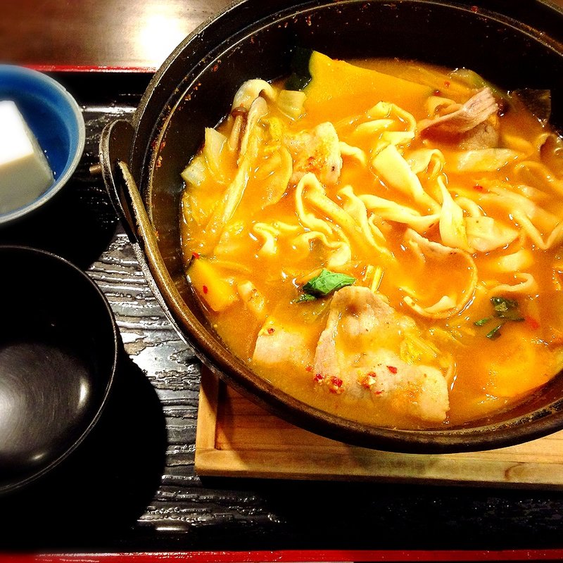 豚キムチほうとう(大豊 )