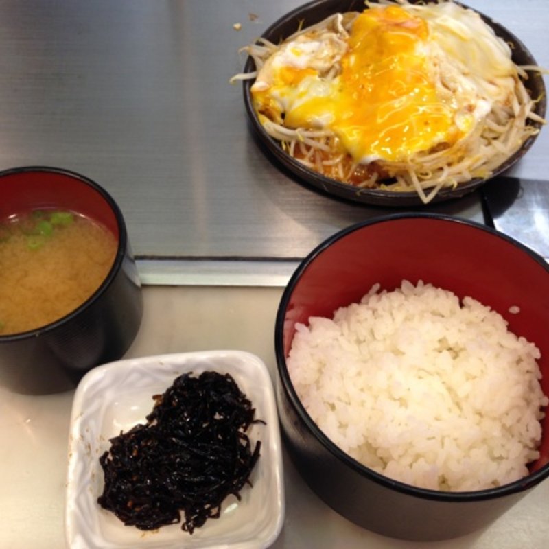 もやし炒め定食(お好み焼 SAKURA)