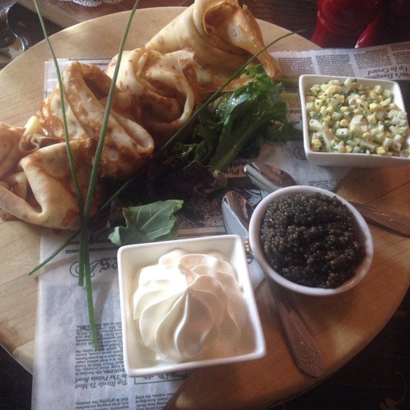 blini with black caviar(onegin)