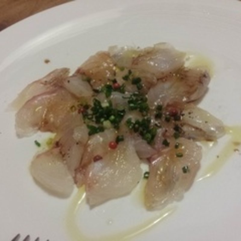 佐渡産赤ハタのカルパッチョ(リ・オーノ)