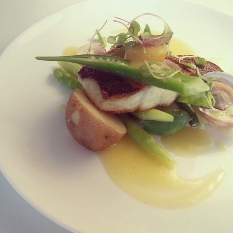 スズキのレモンソース(d&department fukuoka)