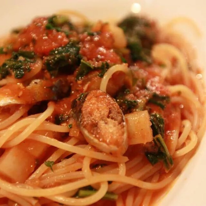 秋刀魚のちょと辛いトマトソーススパゲティ(AGカフェ （AG cafe）)