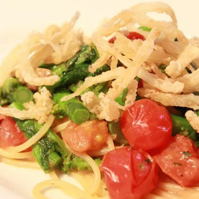 白魚と菜の花シシリアンルージュのフレッシュトマト(AGカフェ （AG cafe）)