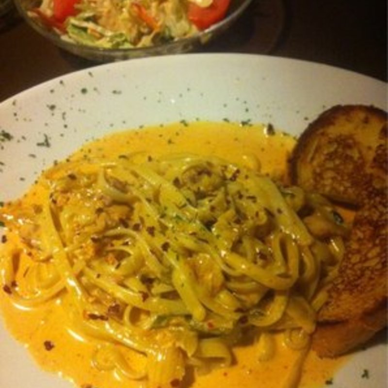 Kimchi & Bacon Pasta w/ Cream Sauce(Yellow House Cafe)