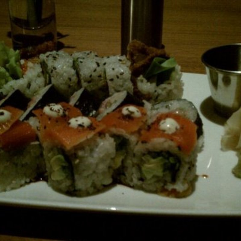 Soft shell crab roll, toro roll, spicy salmon special roll(Blue Fin)