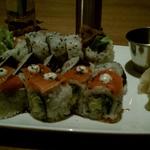Soft shell crab roll, toro roll, spicy salmon special roll