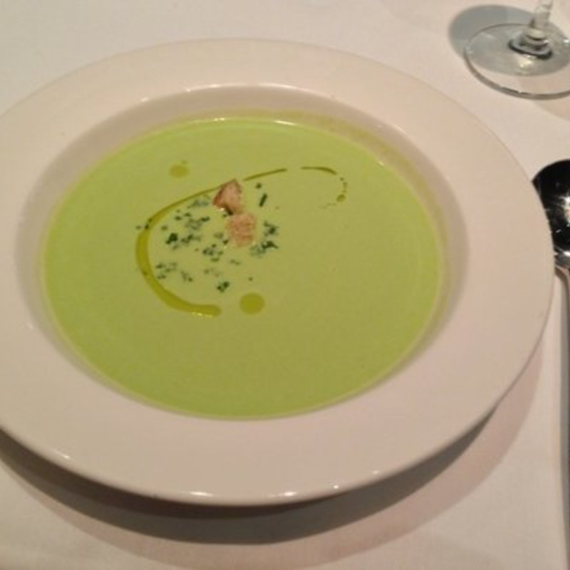 グリーンピースのスープ(Taormina Sicilian Cuisine)