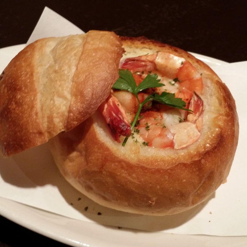 ぷりぷり海老のフランスパングラタン(二重まる JR茨木本店 （にじゅうまる）)