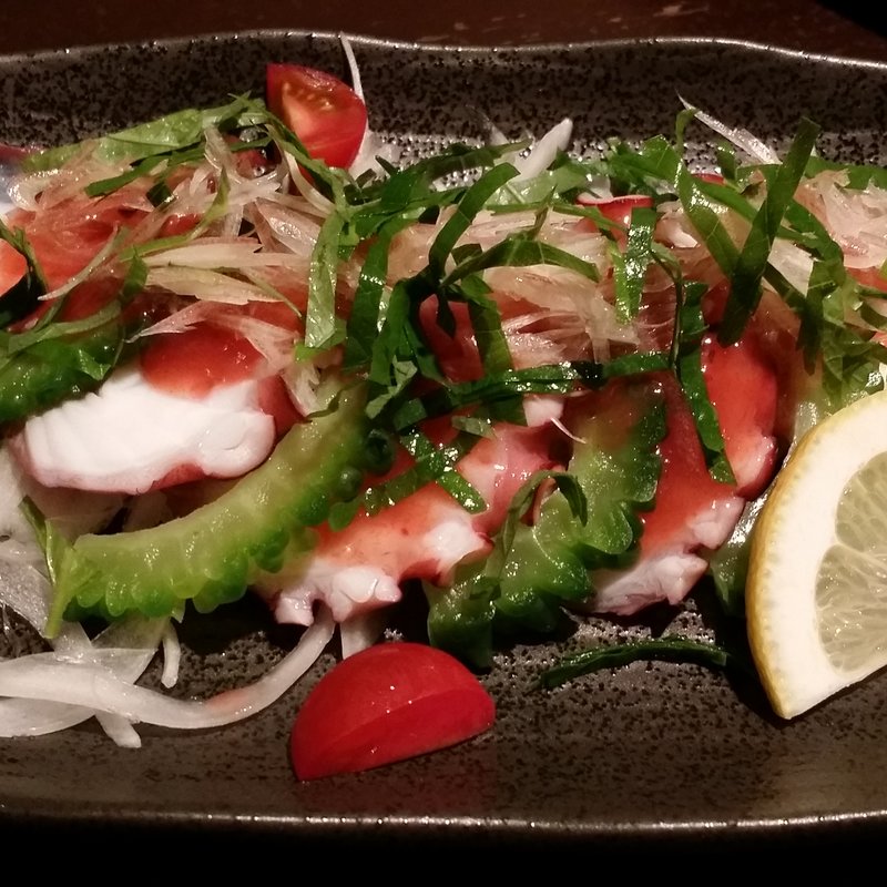 タコとゴーヤの夏パッチョ(二重まる JR茨木本店 （にじゅうまる）)