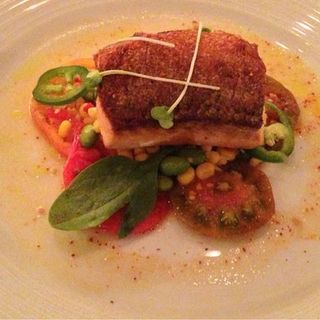 crispy skin skuna bay salmon(Blue Fin)
