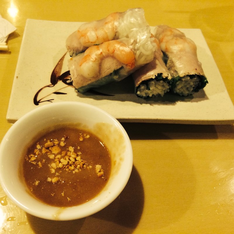 Shrimp spring rolls.(A little bit of saigon)