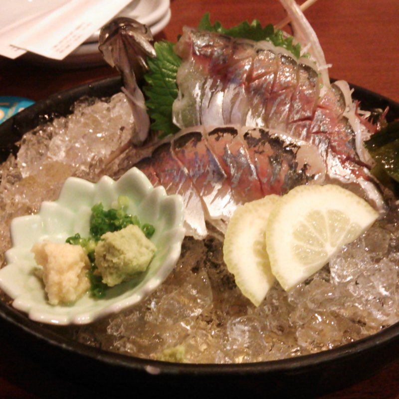 アジの生き造り(十徳や　与次郎店)