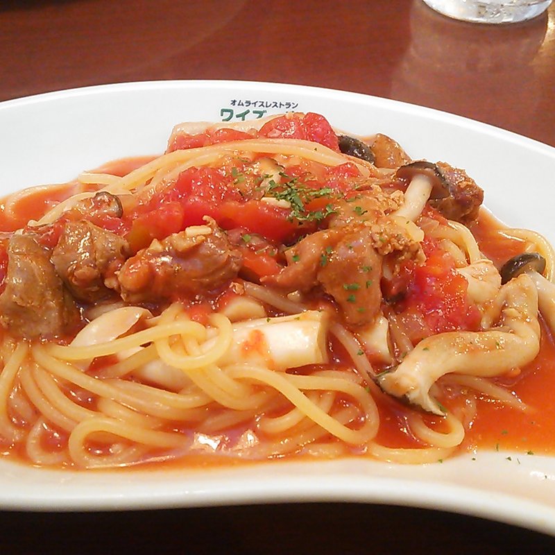 シメジのトマトソースパスタ(ワイズポム イオン鹿児島店 )