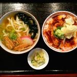 seared salmon bowl & udon