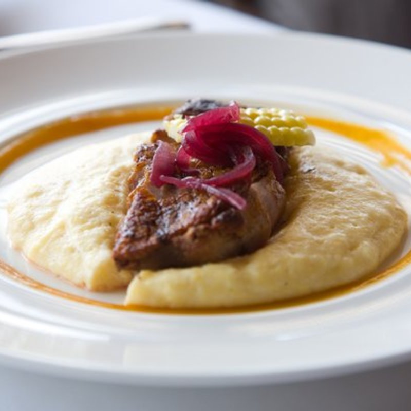 Crispy Duck Breast over Polenta(RIVER CAFE)