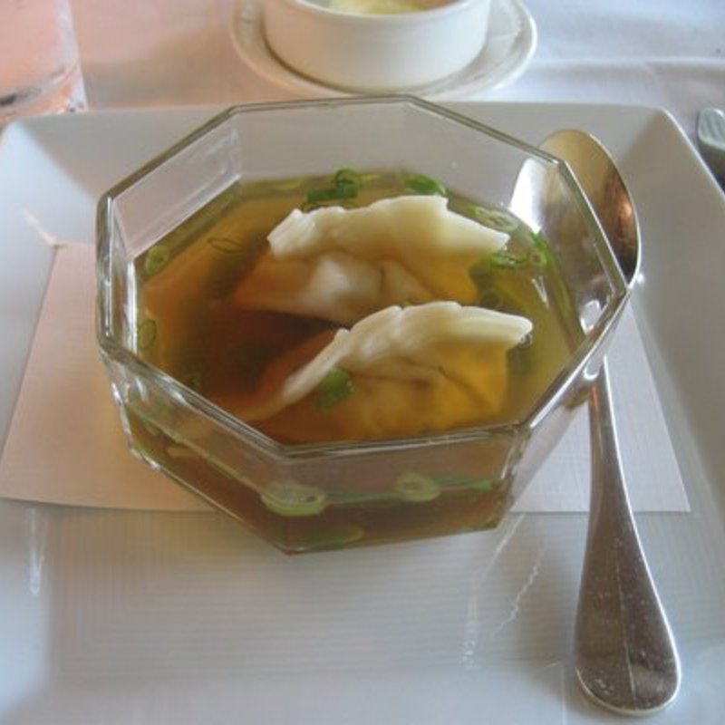 Dumpling soup with edamame(RIVER CAFE)