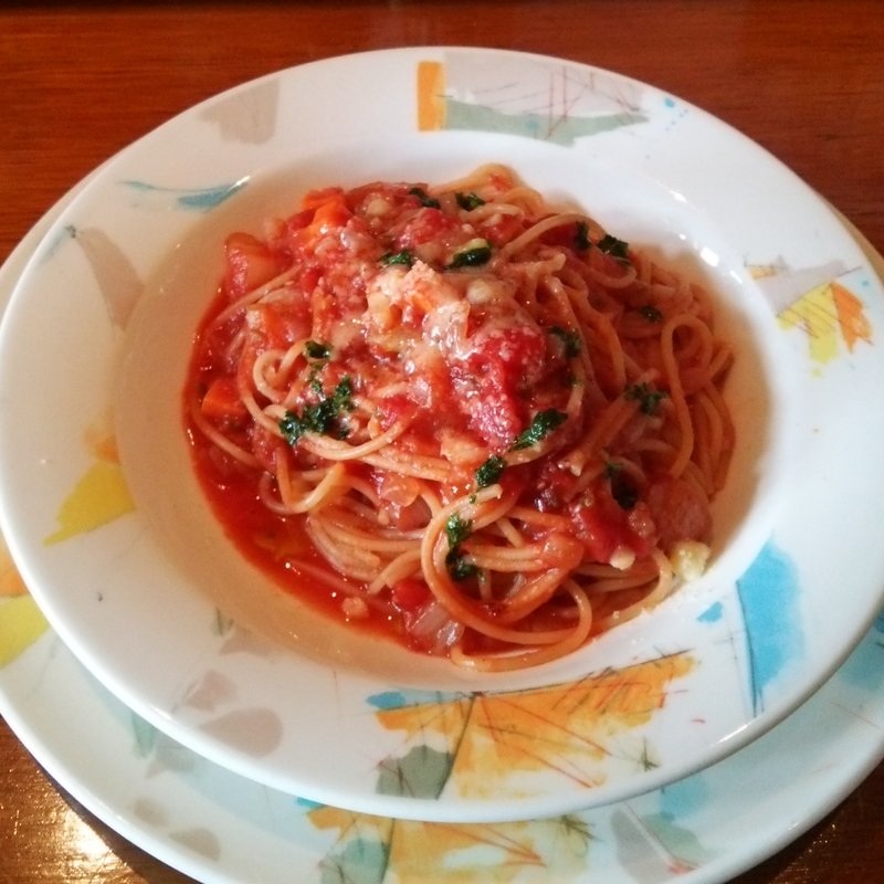 トマトのスパゲッティ バジル風味(手作りの味 マルサラ )