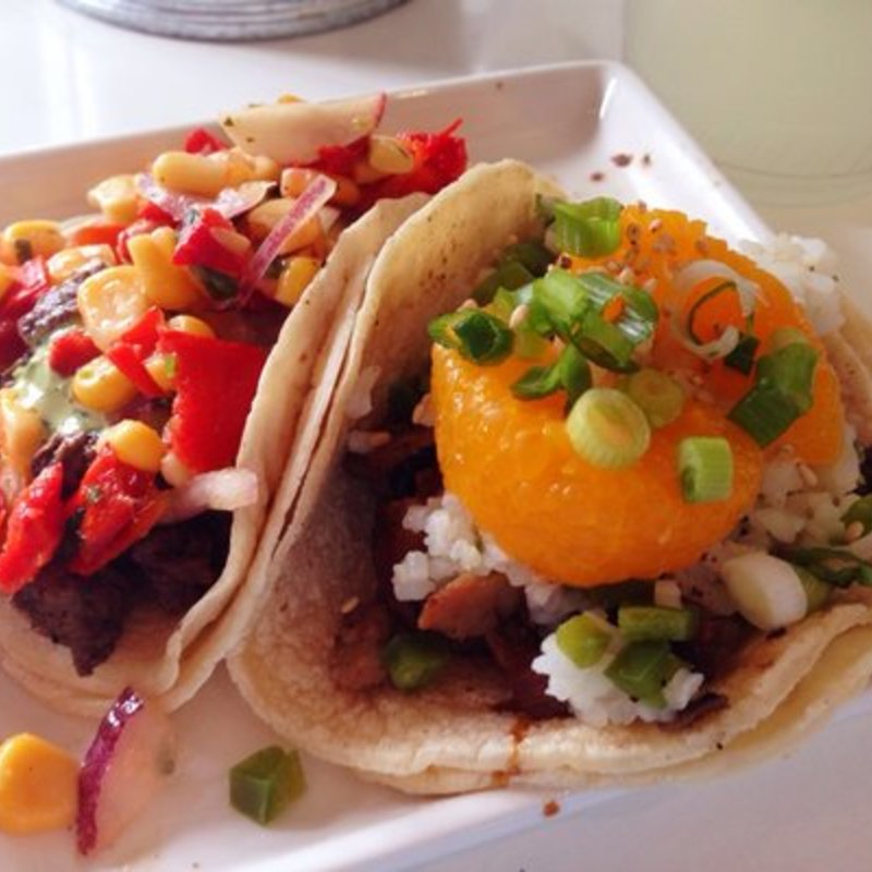 Komodo 2.0 and Asian Marinated Chicken tacos(Komodo Cafe)