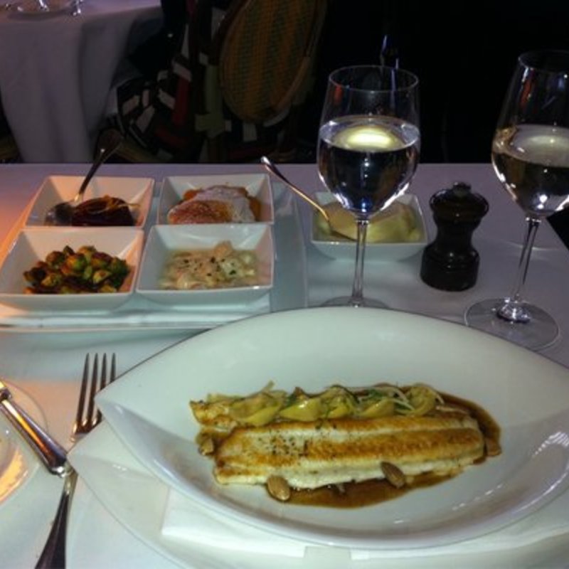 Whitefish with pumpkin ravioli(RIVER CAFE)