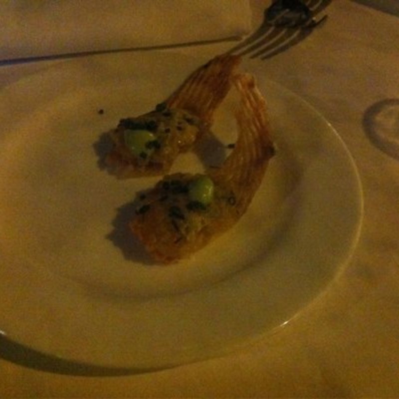 complimentary salmon tartare(Aquagrill)