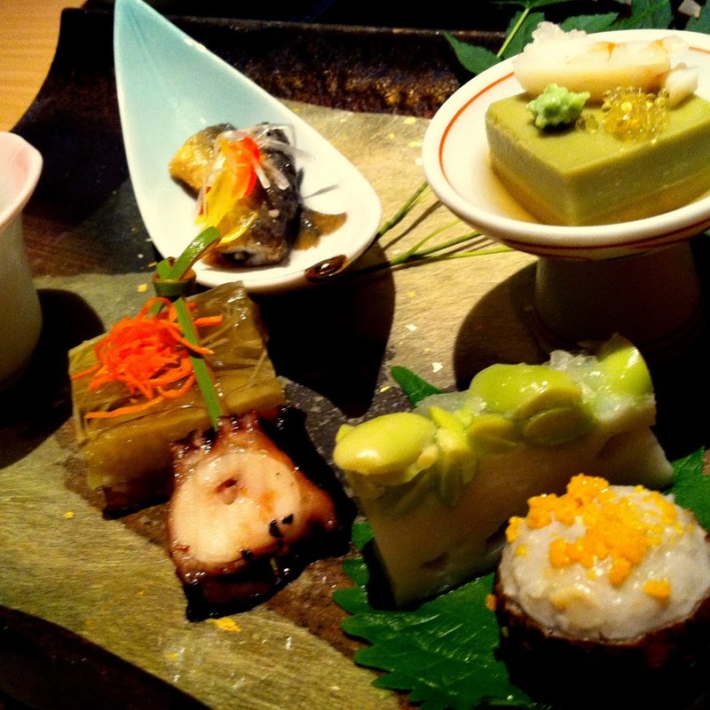 先付け八寸(京都 瓢喜 赤坂店)