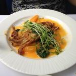 Soft shell crab with citrus wedges