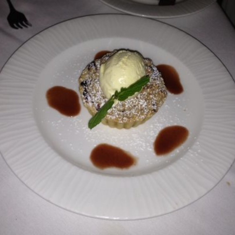 Blueberry and peach cobbler(Aquagrill)