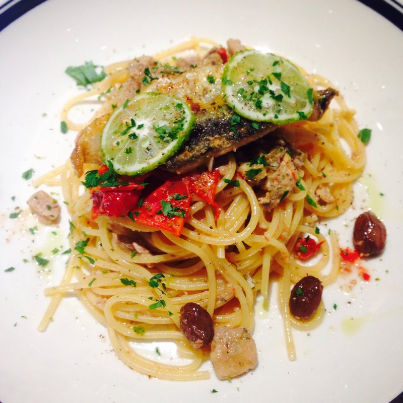 秋刀魚のシチリア風パスタ(SARU 代々木上原店)