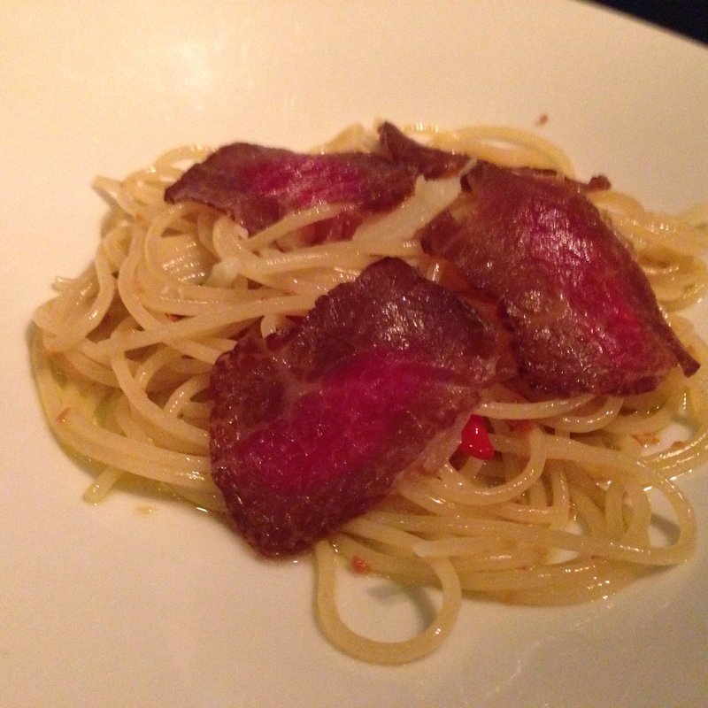 生ハムのペペロンチーノ(ikra （いくら）)