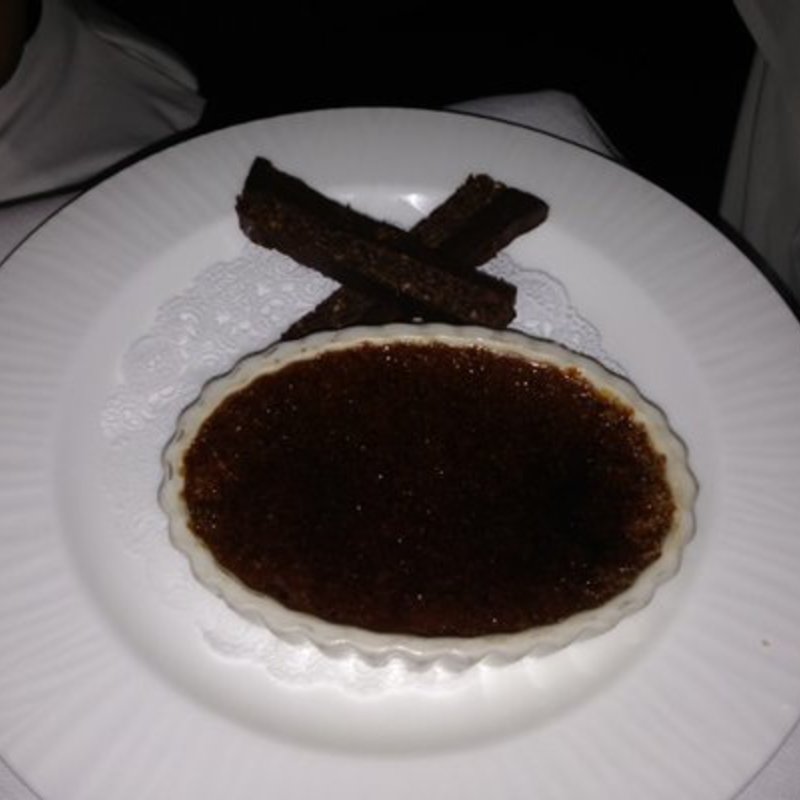 Mocha Creme Brûlée with Hazelnut Truffle bars(Aquagrill)