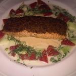 Grilled Salmon with Falafel Crust