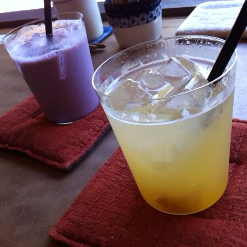 梅としょうがの和風ジンジャーエール＆ブルーベリー酢ヨーグルト(群言堂)