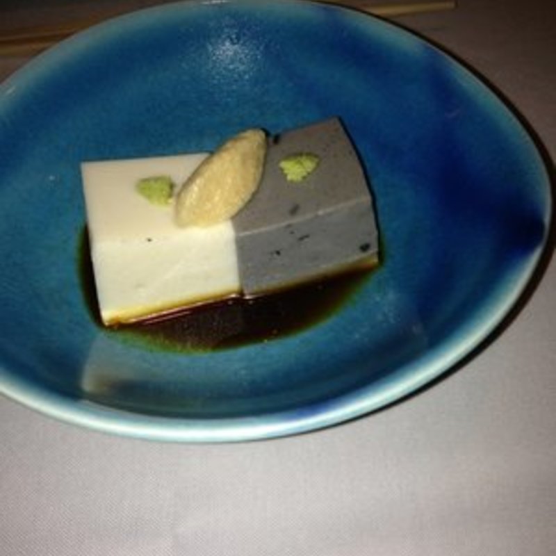 goma tofu (black and white sesame tofu)(Soto)