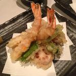 Tempura with shrimp, fish and scallop(Soto)