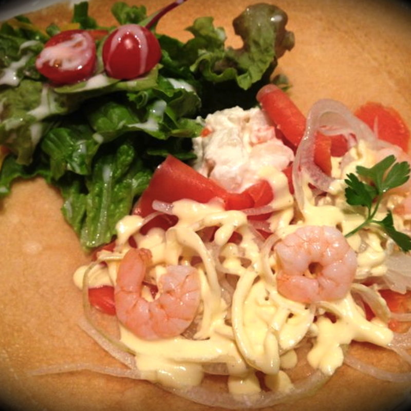 パンケーキ＆サーモン・シュリンプ(エッグステラス （Egg's Terrace）)