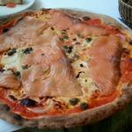 Pizza au saumon(La Meyrinoise)