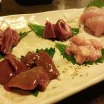 鶏の刺身盛り合わせ(本店 鉄板一喜 )