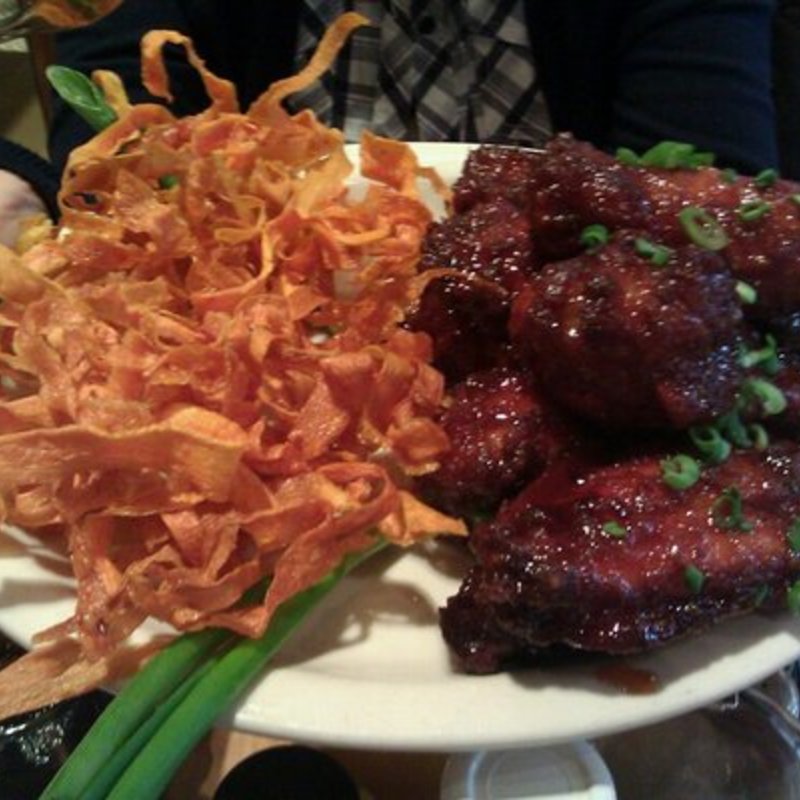 Bbq wings & them shaved carrots(JUNIOR'S RESTAURANT)