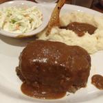Meatloaf, mashed potatoes, and cole slaw(JUNIOR'S RESTAURANT)
