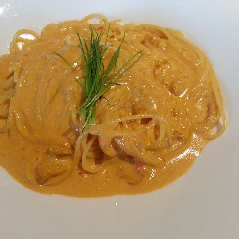 パスタランチ　生ウニのトマトクリームソース(リストランテ　デラ　コリーナ （デラ・コリーナ）)