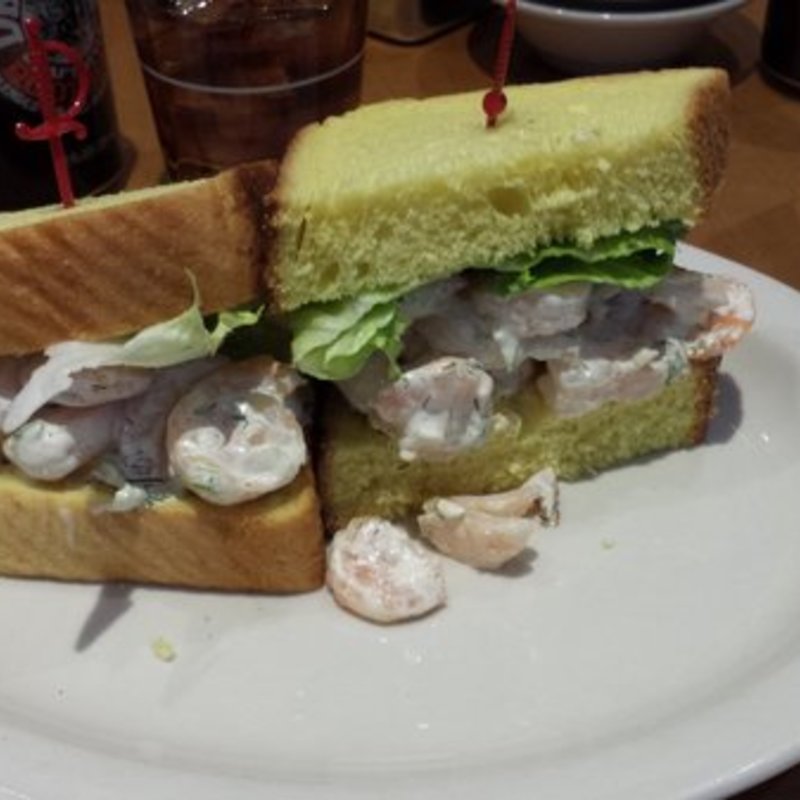 Shrimp salad on challah bread(JUNIOR'S RESTAURANT)