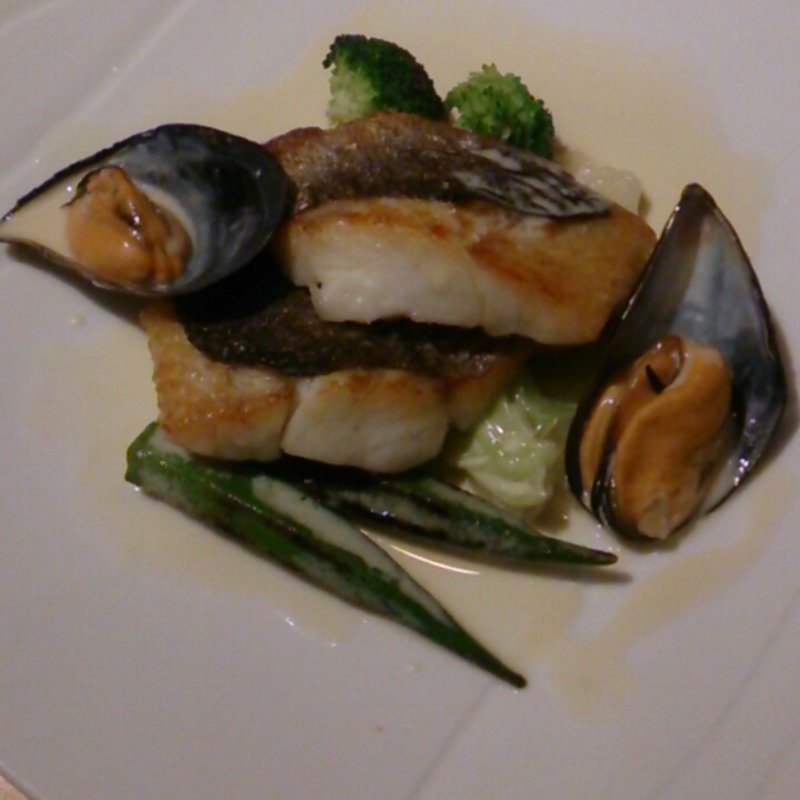 スズキのポアレ(Trattoria l'amante izumi)