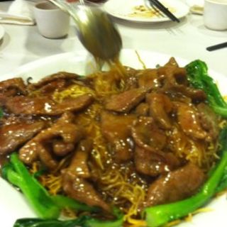 Beef pan fried noodle(Jing Fong Restaurant)