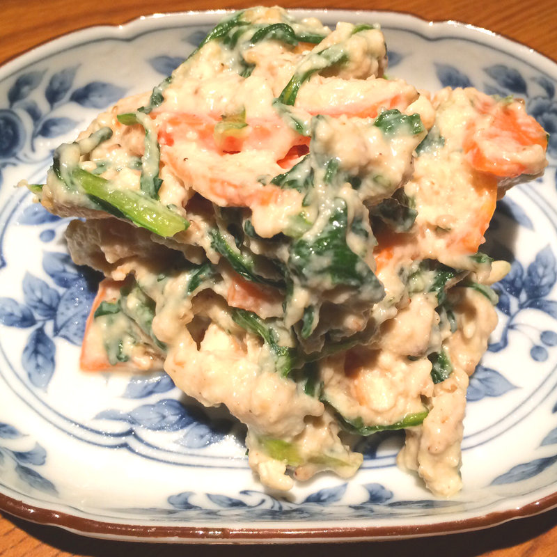 にんじんと春菊の白和え(露地もん （ろじもん）)