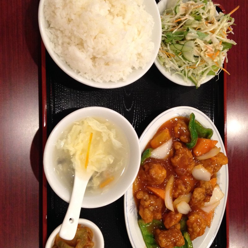 酢豚（赤）定食(家宴 京急蒲田西口店)
