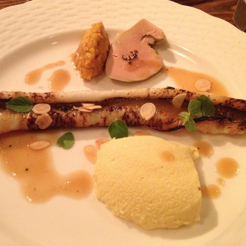 穴子のソテー玉蜀黍のムース(organ)