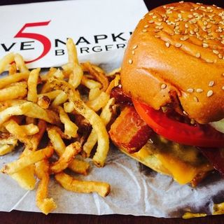 burger with fries(FIVE NAPKIN BURGER)
