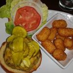 Classic Cheese Burger and Cheddar Tots