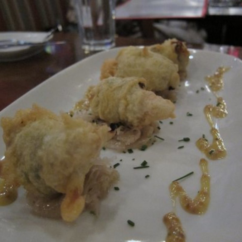 Fried pickles and pastrami(FIVE NAPKIN BURGER)