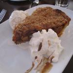 Apple Pie with whipped cream and vanilla ice cream